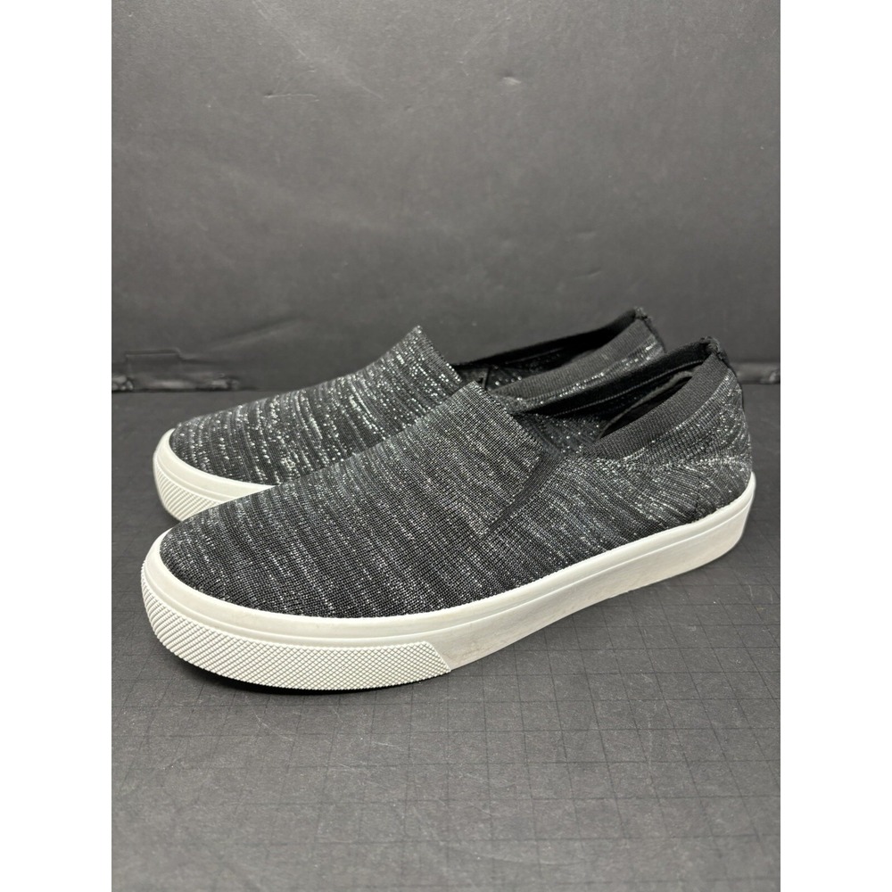 SKECHERS Womens Shoes 9 Black SparkleStreet Poppy Cloud Dust Slip On Sneakers